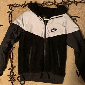 Nike zip up jacket with Sherpa